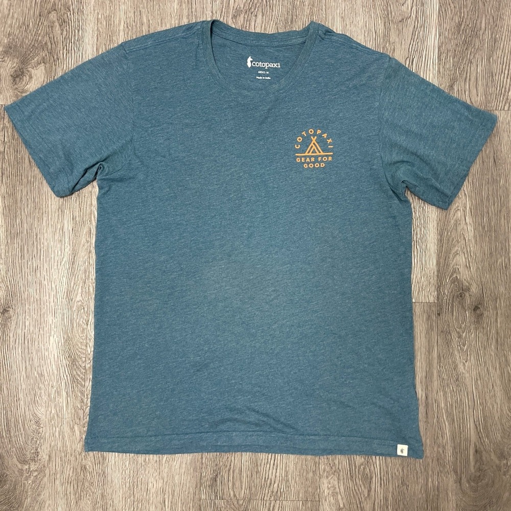 Cotopaxi T-Shirt Mens Medium Blue Short Sleeve Gear For Good Llama Graphic Tee